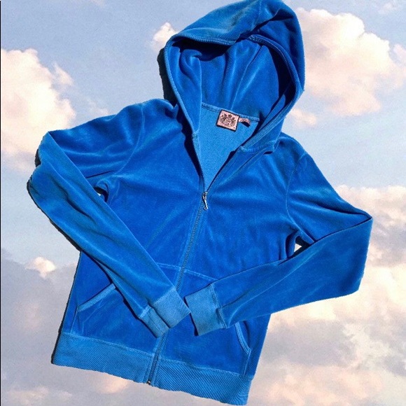 Juicy Couture Velour Blue Jacket - Picture 1 of 4